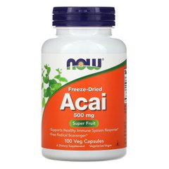 Асаї Now Foods (Acai) 500 мг 100 рослинних капсул