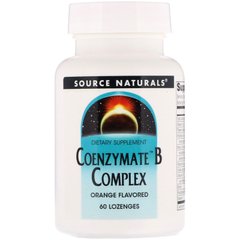 Комплекс вітамінів B, апельсиновий смак, Coenzymate B Complex, Source Naturals, 60 льодяників