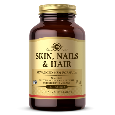 Вітаміни для волосся шкіри і нігтів Solgar (Skin Nails & Hair) 120 таблеток