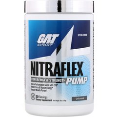 Добавка для набору м'язової маси Nitraflex Pump, без добавок, GAT, 228 г
