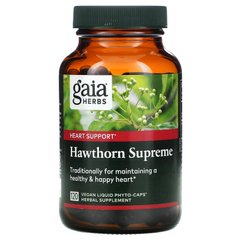 Gaia Herbs, Глід Supreme, 120 веганських рідких фіто-капсул.