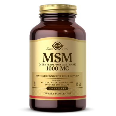 МСМ метилсульфонілметан Solgar (MSM) 120 таблеток