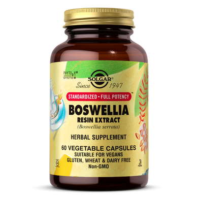Екстракт смоли босвеллії Solgar (Boswellia Resin Extract) 60 вегетаріанських капсул